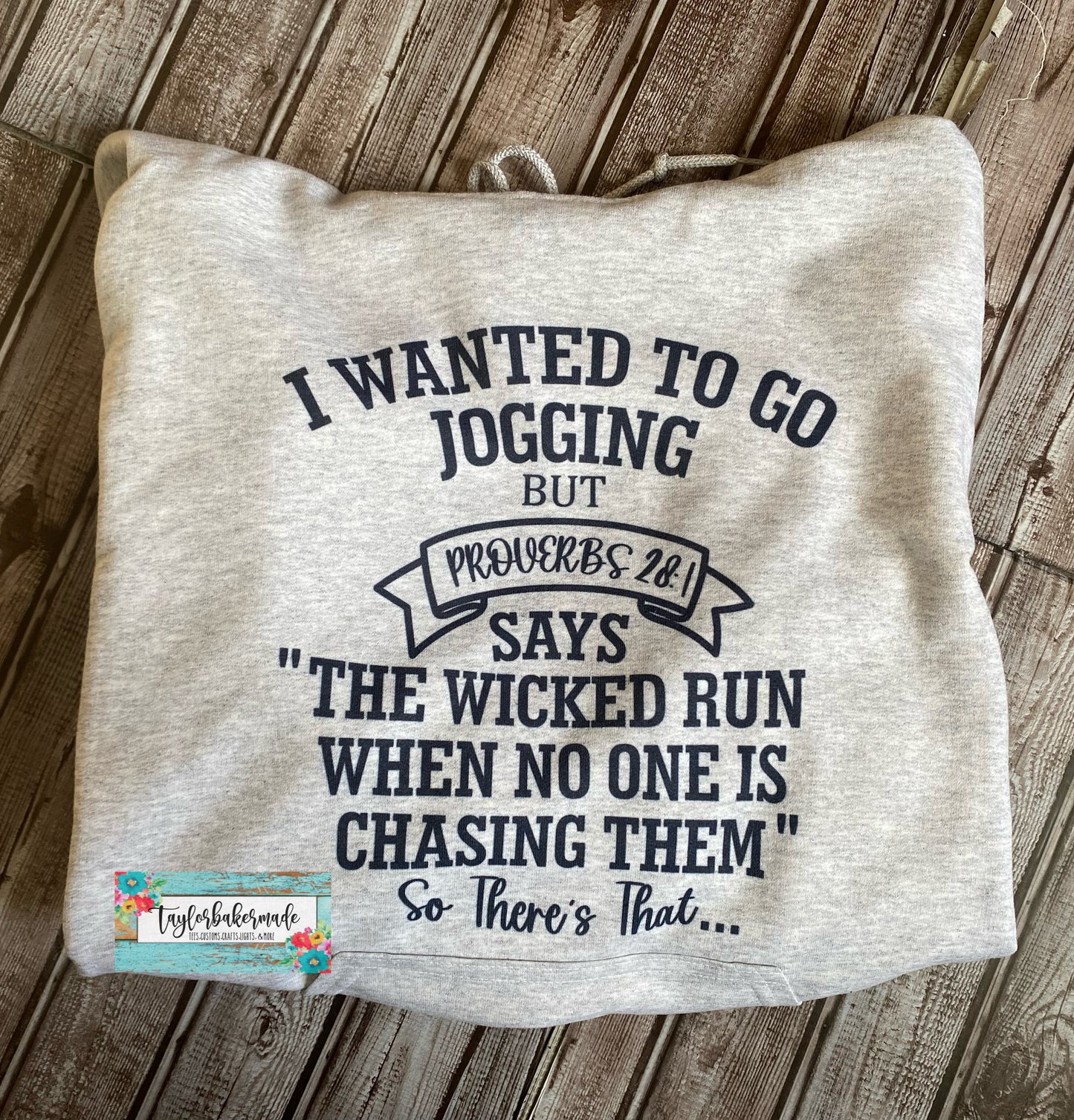 I Wanted to Go Jogging But Proverbs 28:1 Says Hoodie