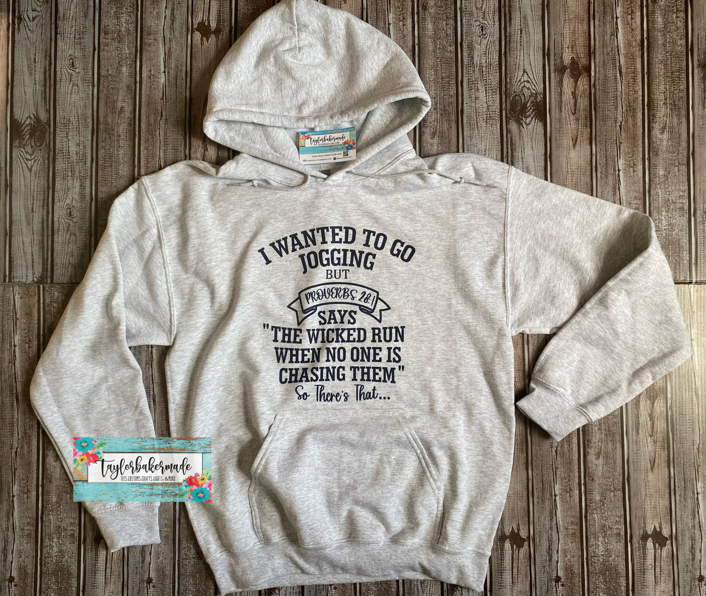 I Wanted to Go Jogging But Proverbs 28:1 Says Hoodie