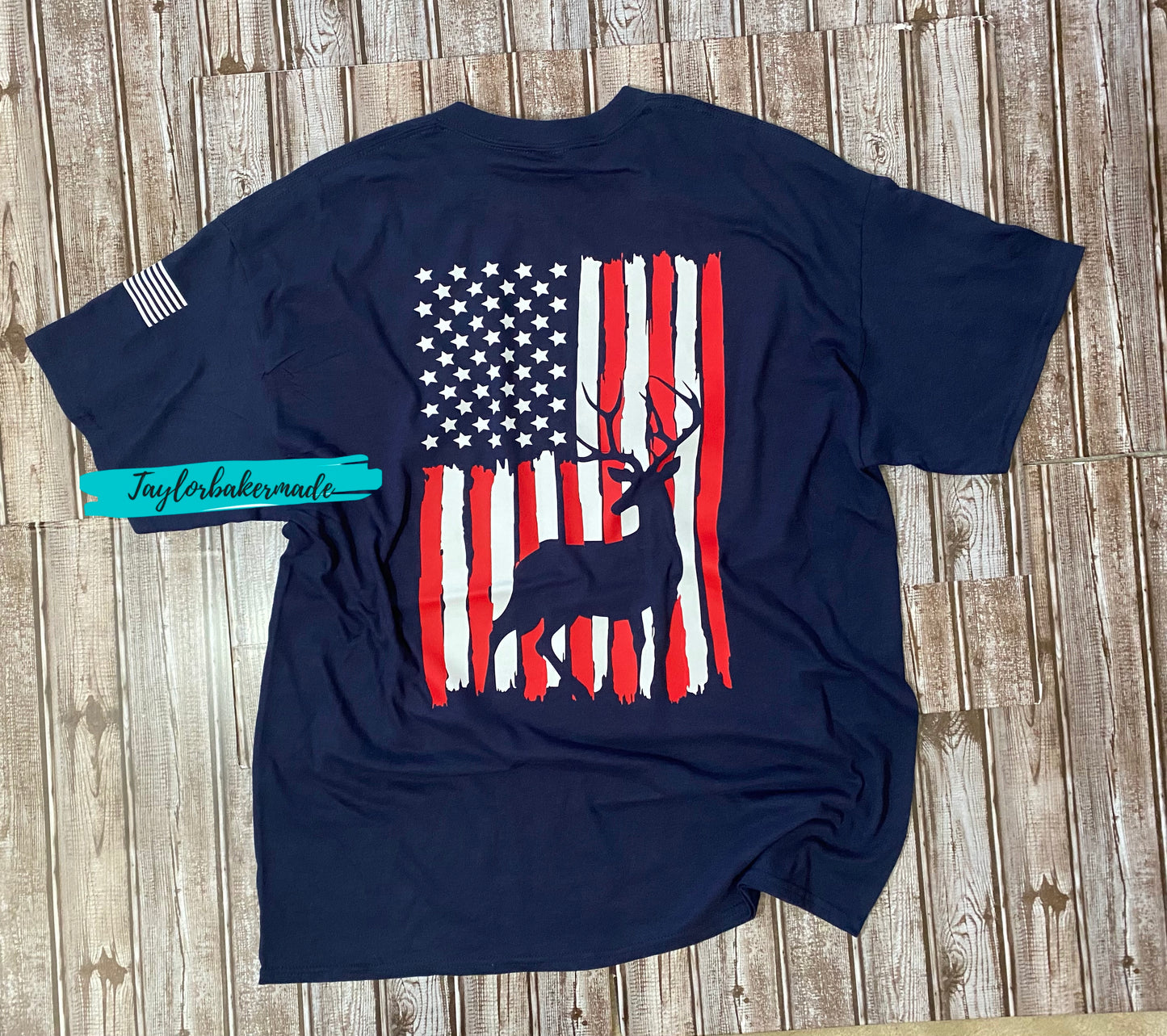 American Flag Deer Shirt