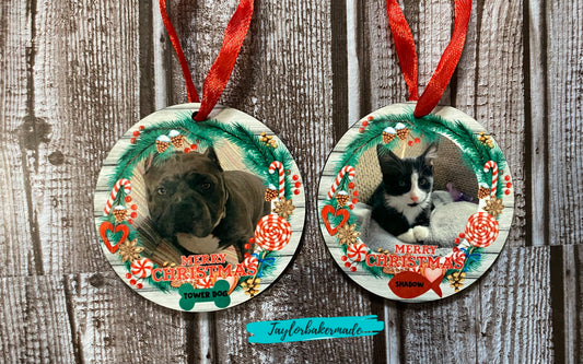 Custom Pet Lover Photo Ornament