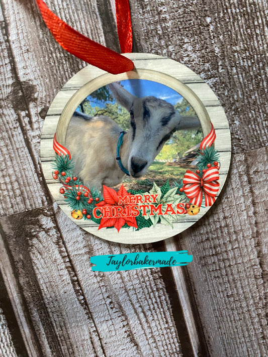 Christmas Custom Photo Round Ornament