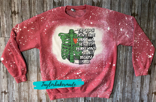 Grinch Didn't Hate Christmas Crew Neck Sweater