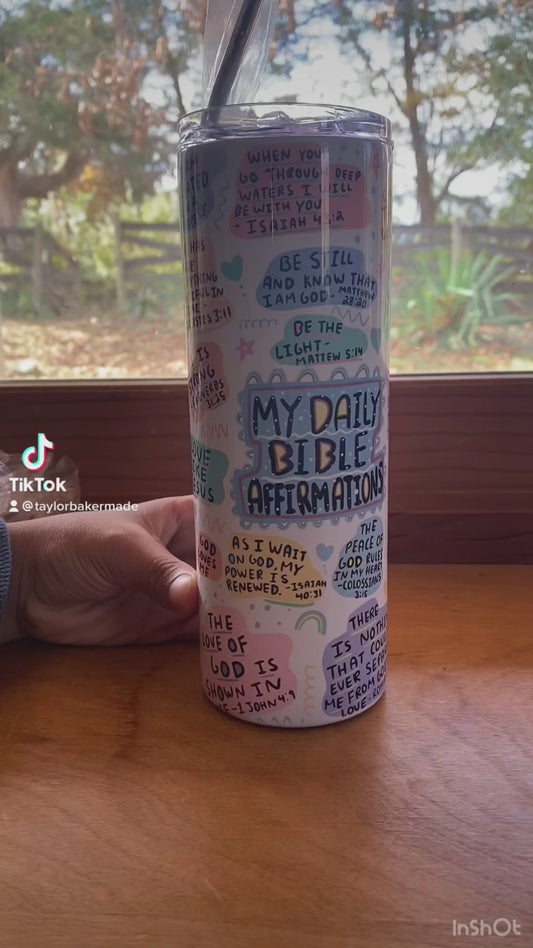 My Daily Bible Affirmations Tumbler