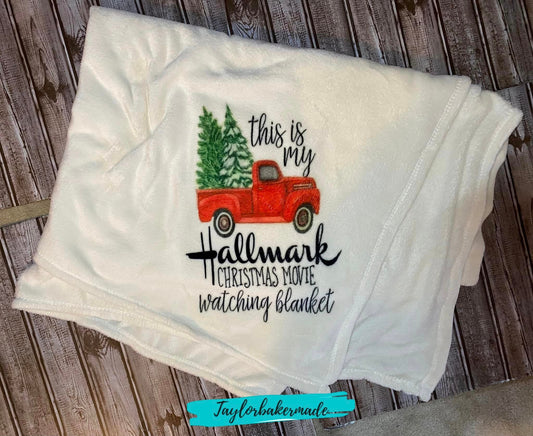 Hallmark Christmas Movie Watching Blanket Oversized Throw 50x70