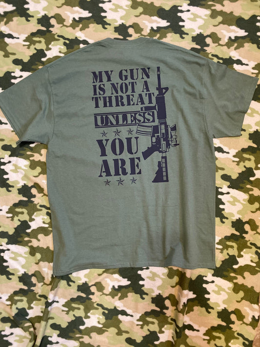 My Gun Is Not A Threat Unless You Are T-Shirt