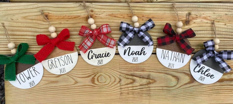 Personalized Wooden Christmas Ornaments