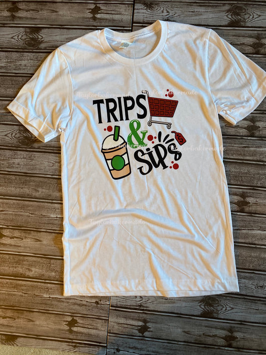 Trips & Sips Target Starbucks Inspired T-shirt