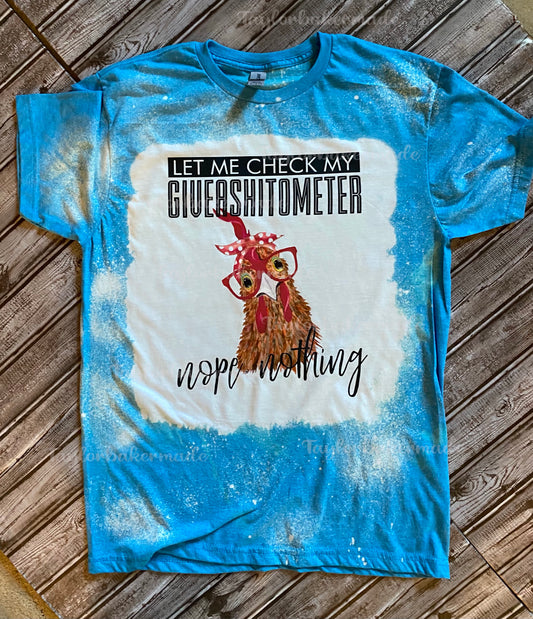 Let Me Check My Giveashitometer Nope Nothing Chicken T-Shirt